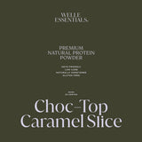 Premium Natural Protein - Choc-Top Caramel Slice - Welle Essentials