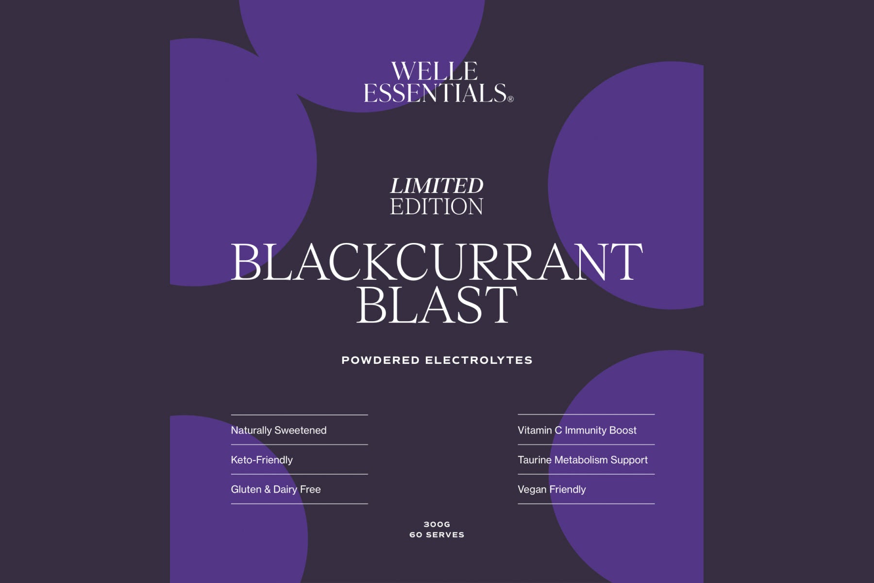 Electrolytes - Blackcurrant Blast Limited Edition - Welle Essentials