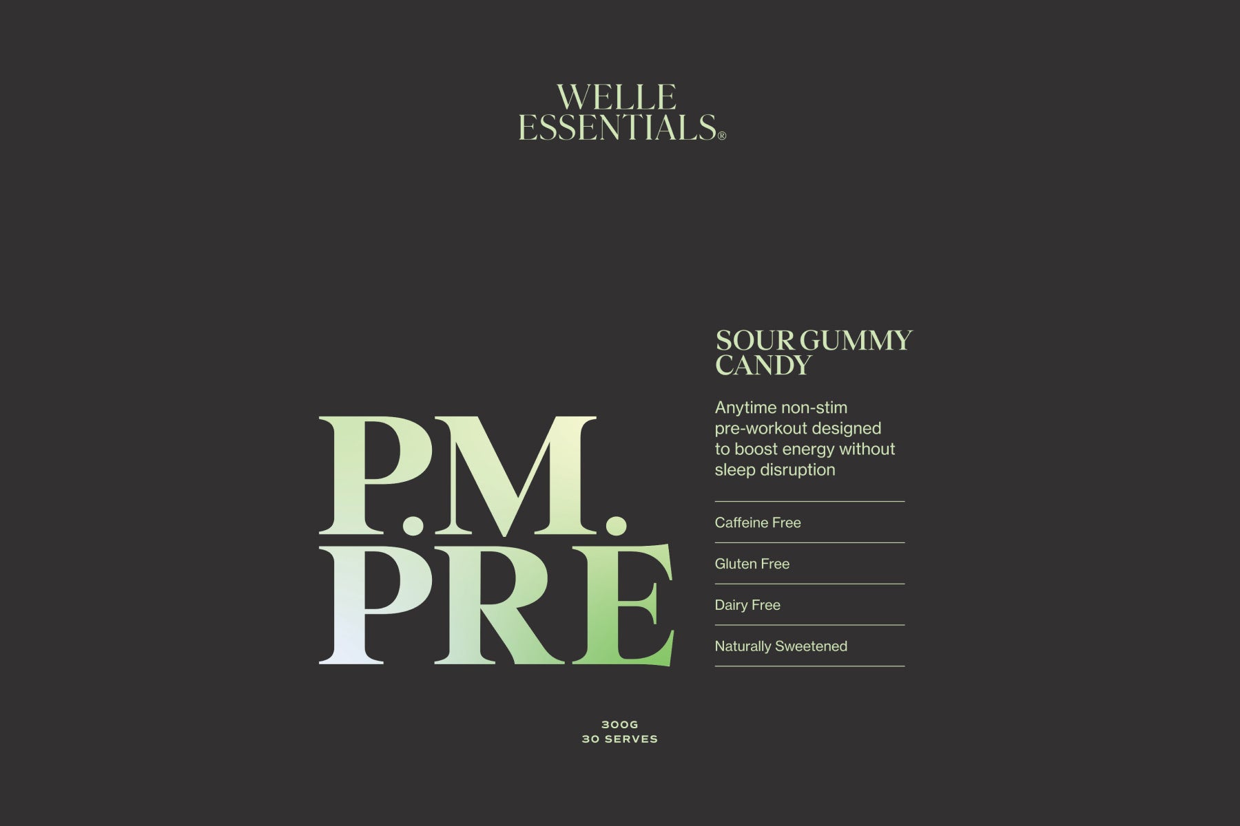 P.M. PRE - Sour Gummy Candy - Welle Essentials
