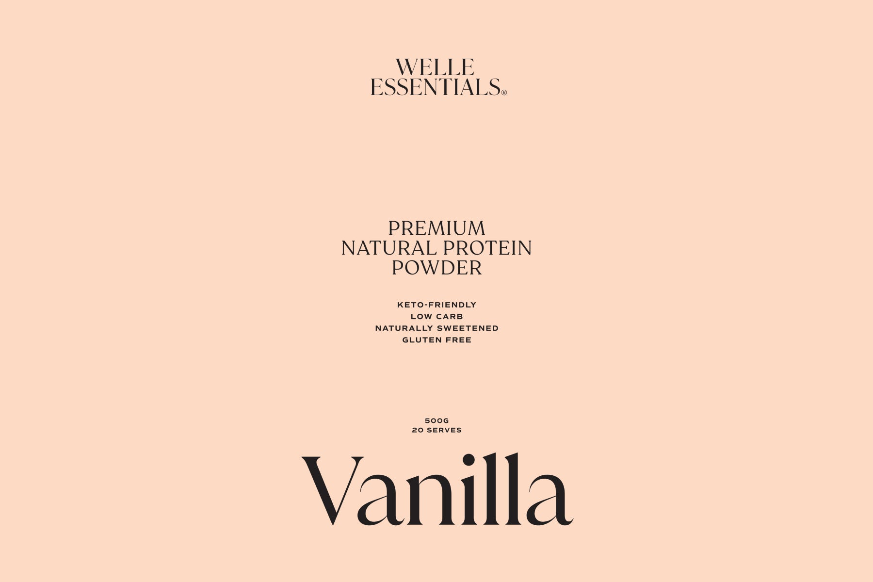 Premium Natural Protein - Vanilla - Welle Essentials