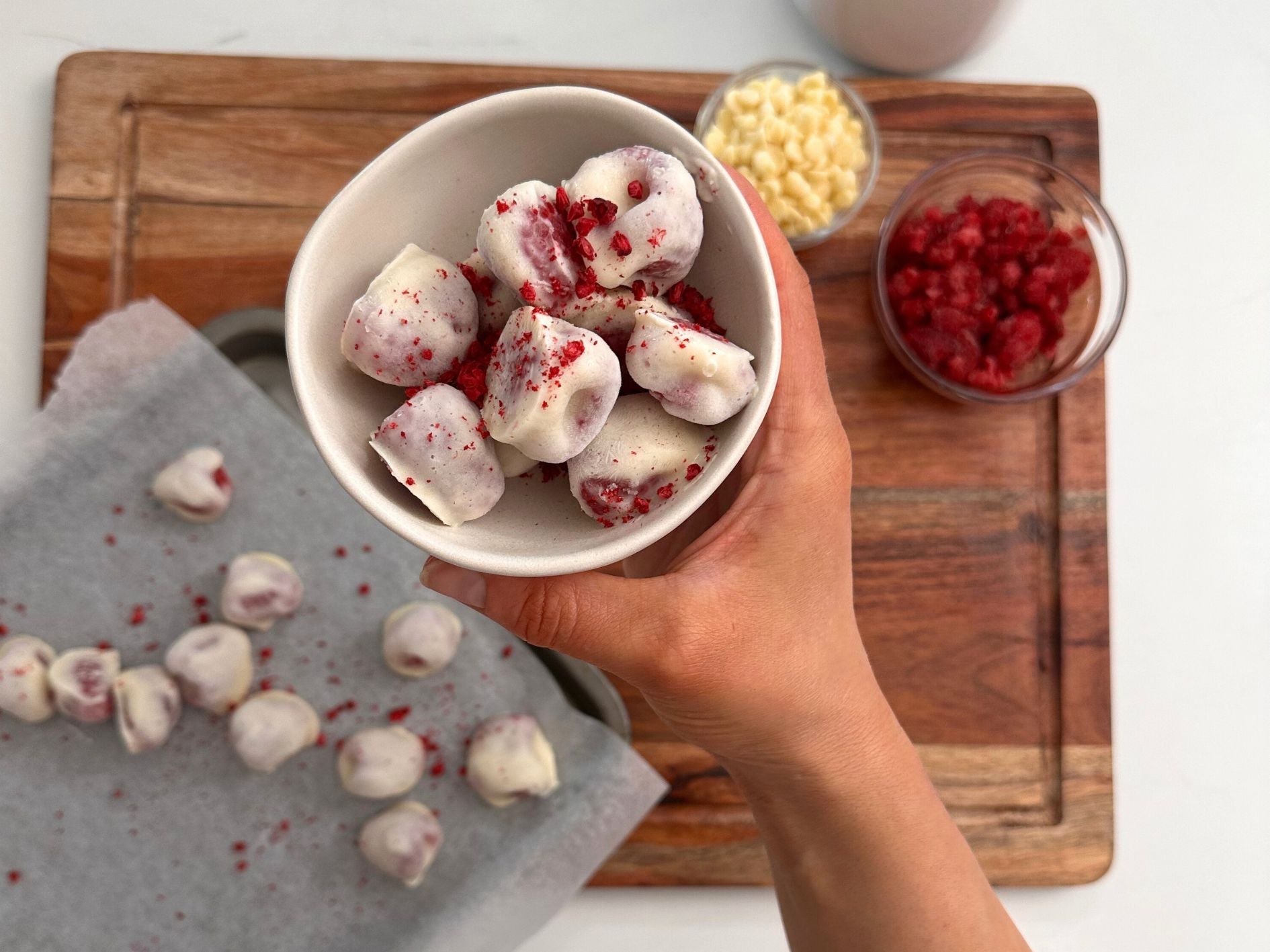 🍦 FroYo Raspberry Bites