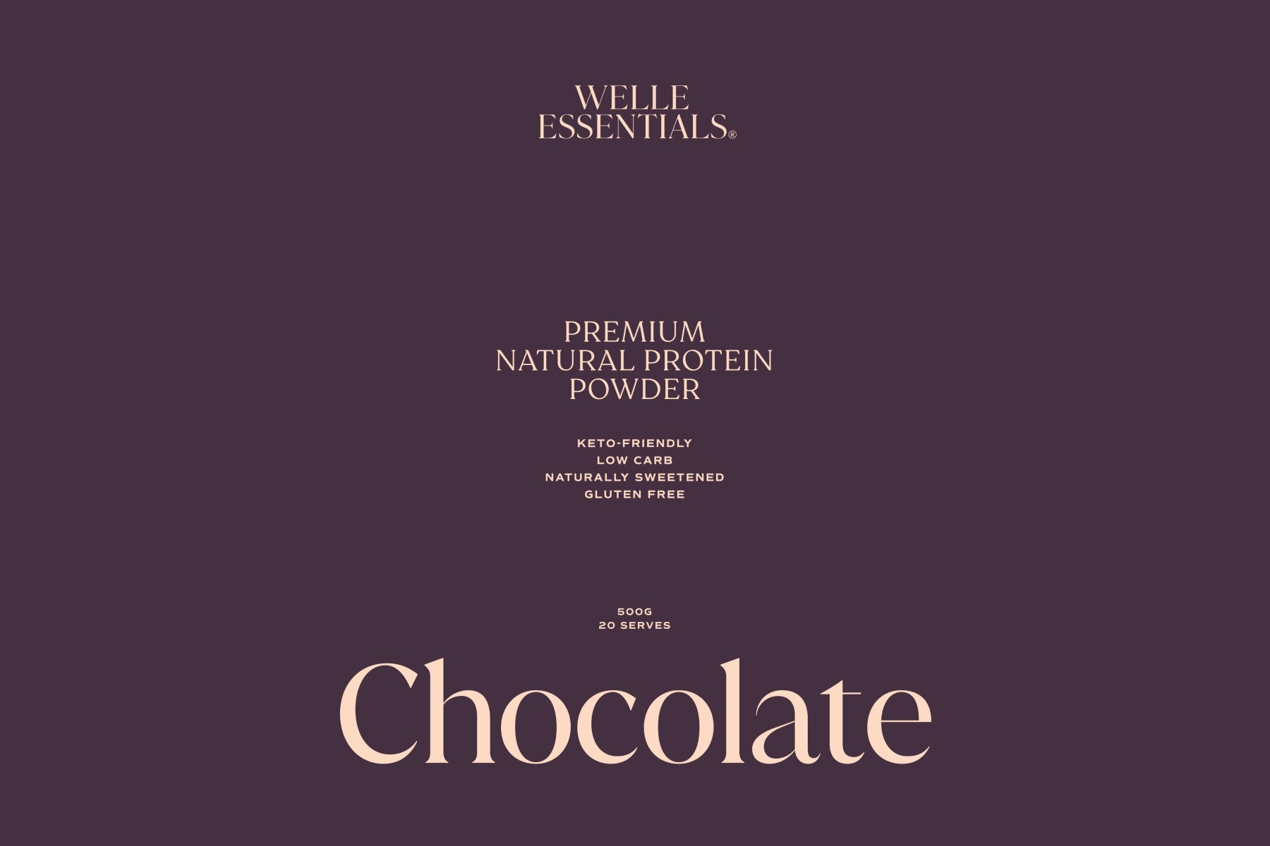 Premium Natural Protein - Chocolate - Welle Essentials